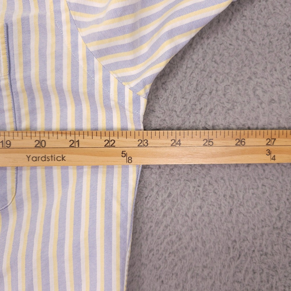 VTG Ralph Lauren Blake Shirt Mens S Blue Yellow Striped Short Sleeve Button Down - Picture 5 of 11